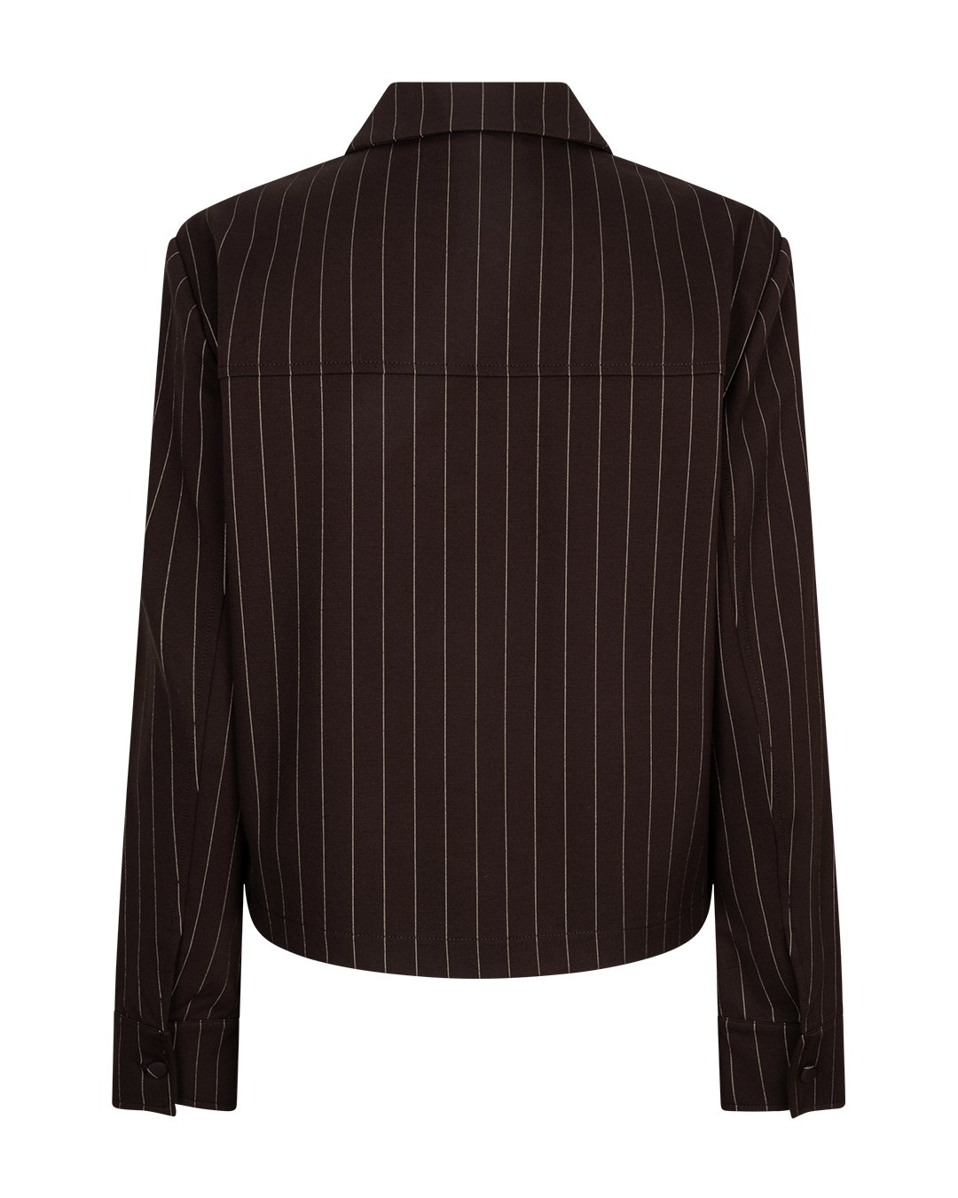 Veste punta à fines rayures espresso – Image 3