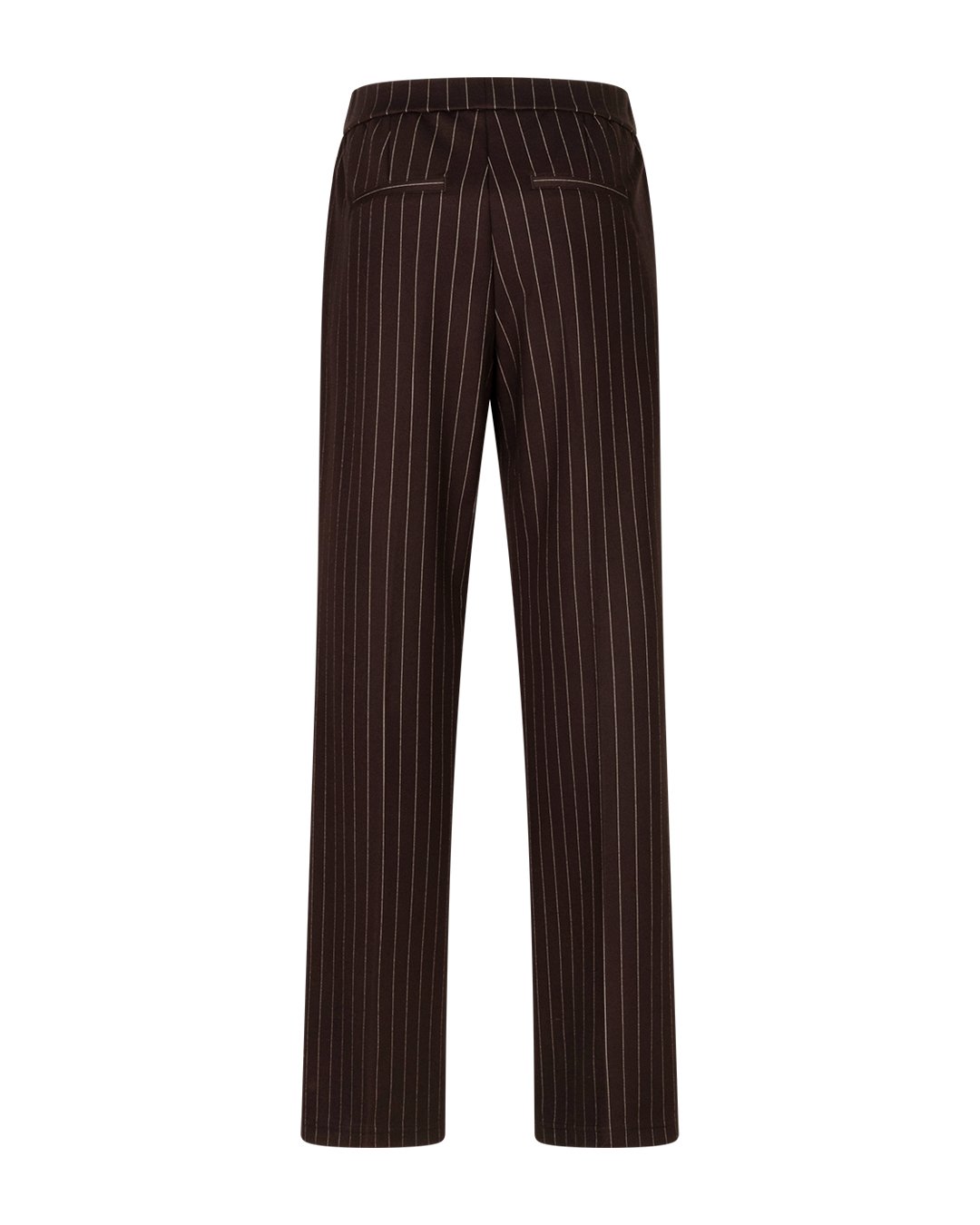 Pantalon Colette à fines rayures espresso – Image 3