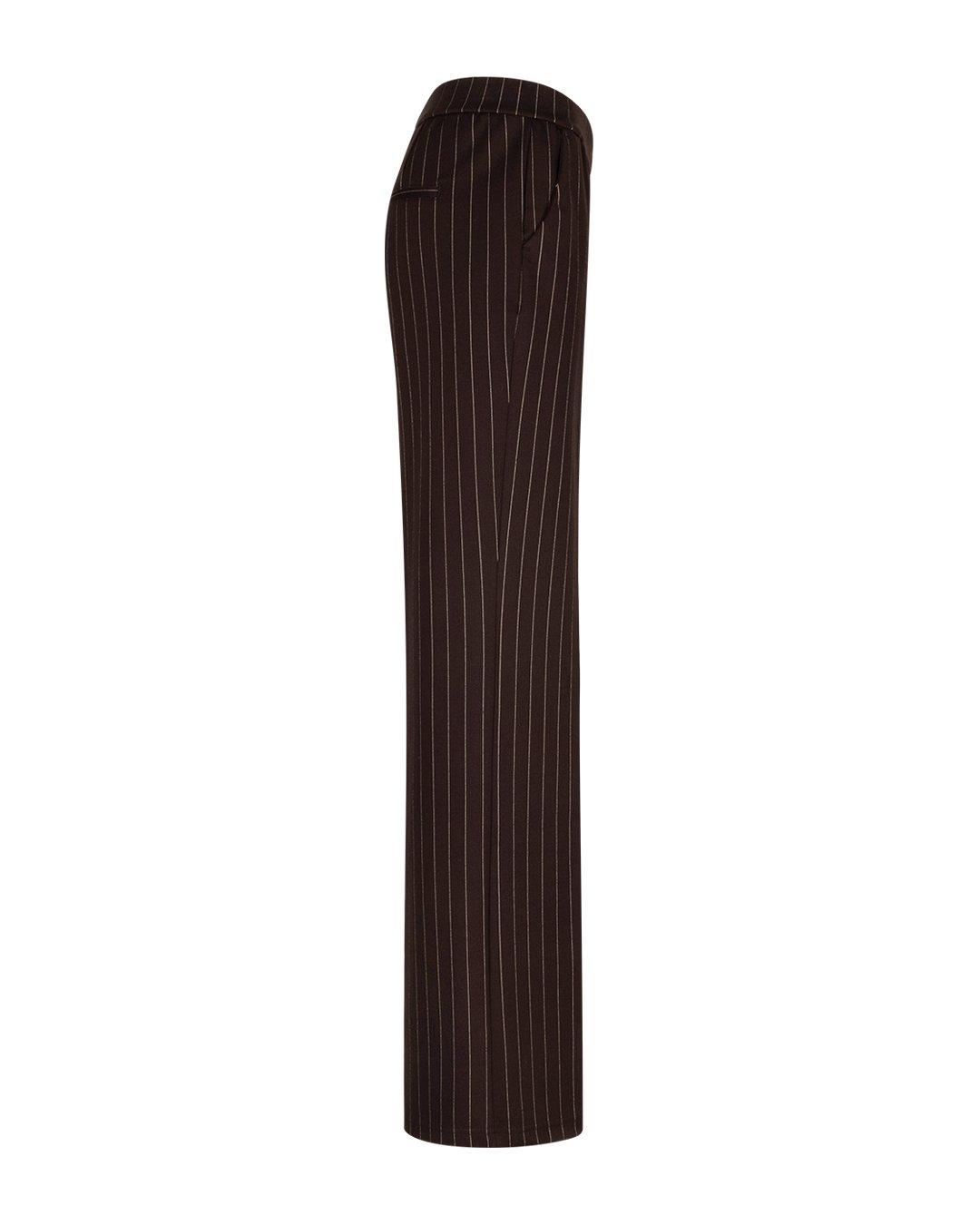 Pantalon Colette à fines rayures espresso – Image 4